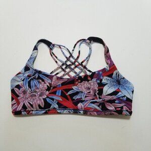 Lululemon Free To Be Wild Floral Sports Bra Size 10